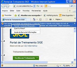 Habilitando o ActiveX (Passo 2)