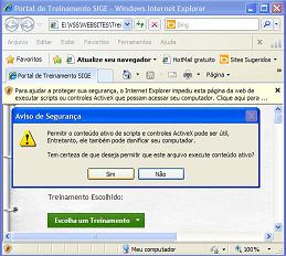 Habilitando o ActiveX (Passo 3)